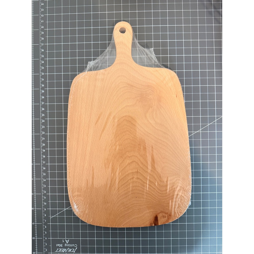 Natural Wood Cutting Board Paddle Charcuterie Cheese Serving Platter with Handle